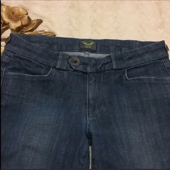 Kasil Tribecca Ocean Storm Wash Flared Cuffed Jeans Mid-rise Size 26 - Picture 7 of 9